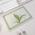 thumbnail image 1 of Alfombrilla de baño con forma de campana de viento simple y absorbente de diatomeas con diseño de orquídeas, alfombrilla antideslizante para puerta de baño, alfombra para lavabo de baño, 1 of 6