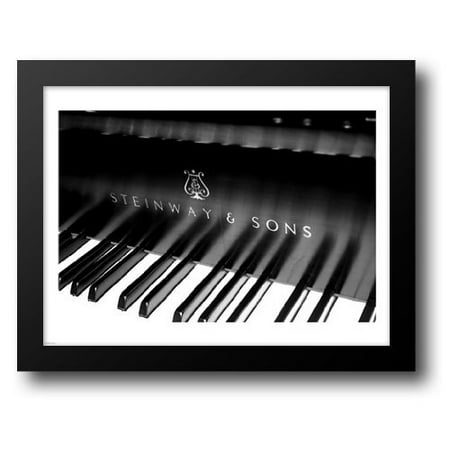 Steinway & Sons, Piano Keys With Modern Logo 28x22 Framed Art