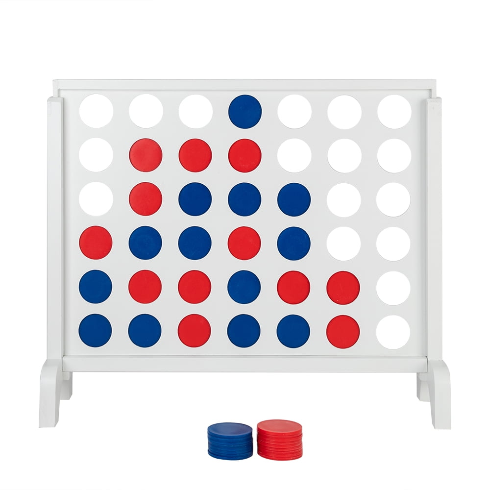 Kepooman Adults 4 in A Row Game with 2 Color Coins for Kids & Family, 26" * 21" * 8" Kepooman Adults 4 in A Row Game with 2 Color Coins for Kids & Family, 26" * 21" * 8"