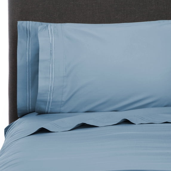 600-Thread-Count Egyptian Cotton Border-Stripe Embroidered Sheet Set by Melange Home