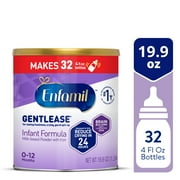 (4 pack) Enfamil Gentlease Easy to Digest Baby Formula for Easing Fussiness, Gas, Spit-up, 19.9 Oz Can