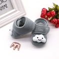 thumbnail image 3 of Modisza Baby Walking Shoes Infant Barefoot Slip on Sneakers Cartoon Bear Hook and Loops Indoor Shoe Little Kid Casual Sneaker Grey Size 5.5, 3 of 5