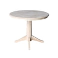 thumbnail image 4 of 36" Round Pedestal Dining Table with 2 Cafe Chairs - Unfinished - 3 Piece Set, 4 of 10