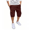 thumbnail image 2 of FRSASU Mens Cargo Sweat Shorts Casual Elastic Waist Drawstring Gym Relaxed Fit Athletic Jogger Shorts with Multi Pockets Wine, 2 of 6