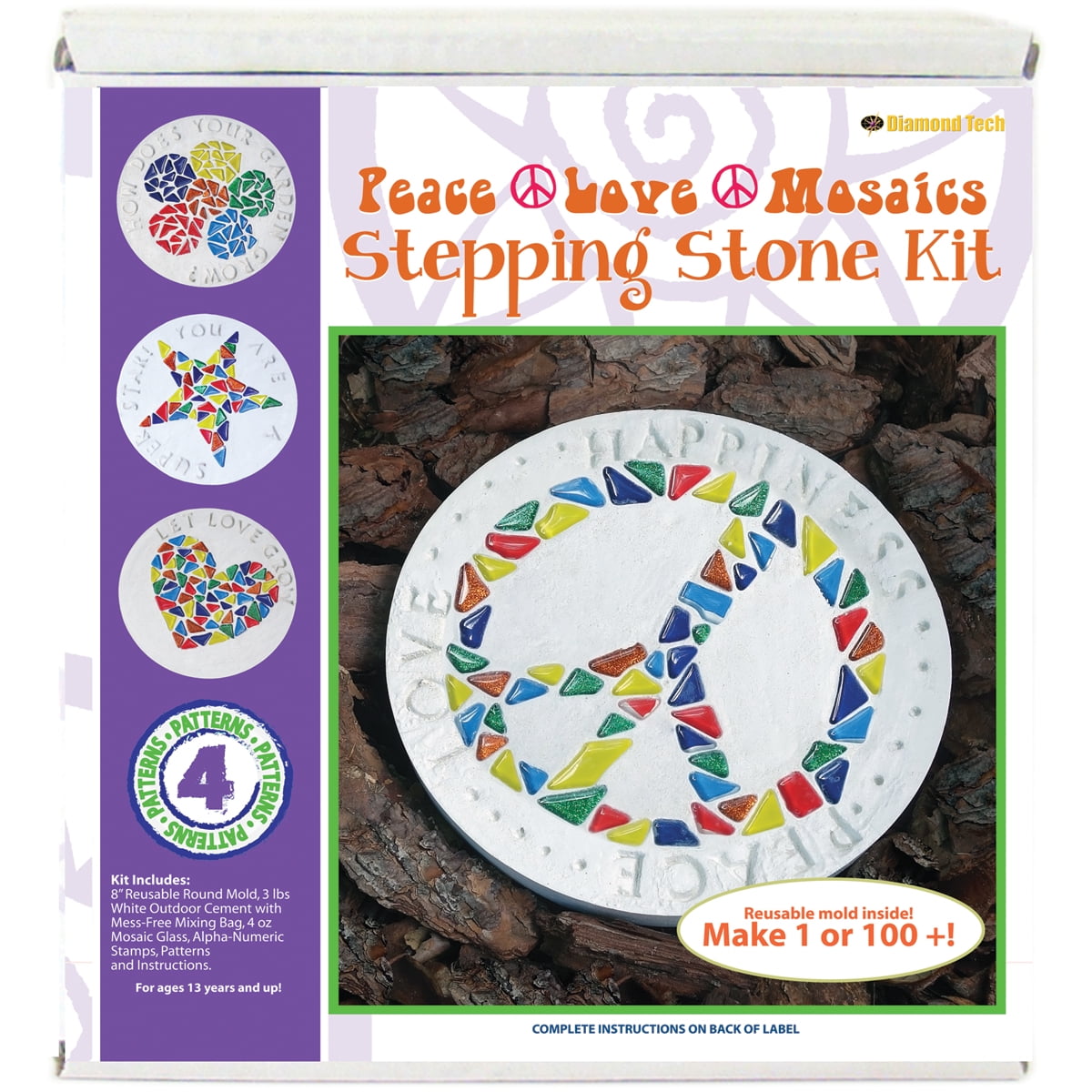 Mosaic Stepping Stone KitPeace, Love & Mosaics