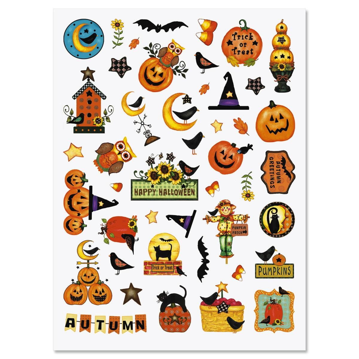 JOLEE'S BOUTIQUE STICKERS MOVEABLE JACK O LANTERNS Halloween pumkins 