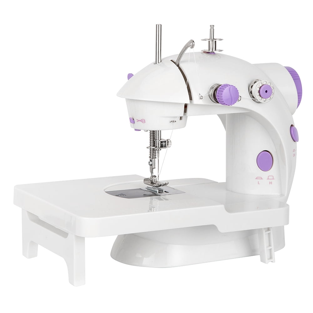 Lowestbest FHSM-202 Sewing Machine with Extension Table, Portable Household Electric Desktop, Multifunctional Seaming Machine, White&Purple Lowestbest FHSM-202 Sewing Machine with Extension Table, Portable Household Electric Desktop, Multifunctional Seaming Machine, White&Purple