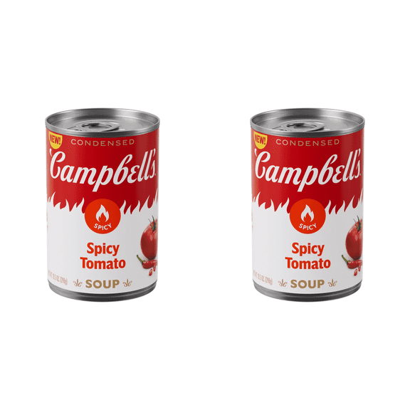 Campbell's Spicy Tomato Soup, 10.5 oz pack of 2