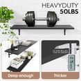 thumbnail image 6 of Kaboon 36 inch Long 10 inch Deep Floating Shelves for Wall Set of 2, Large Open Shelves Wall Mounted, Space Saving Home and Commercial Use, Black, 6 of 8