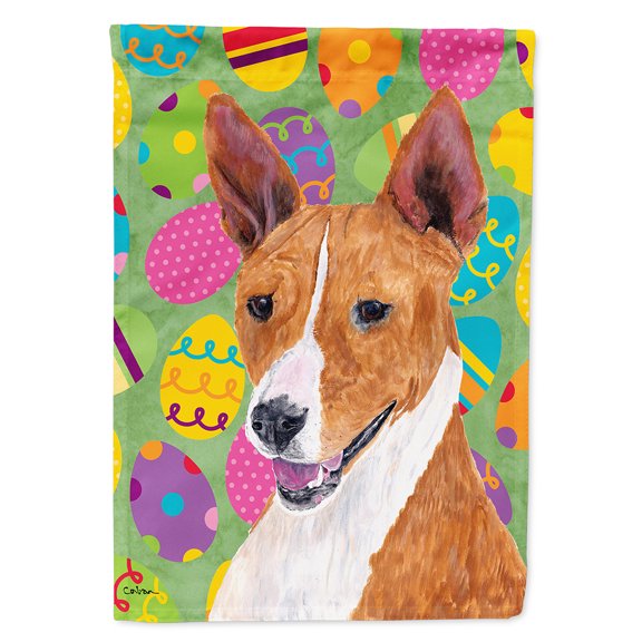 Basenji Easter Eggtravaganza Flag Canvas House Size