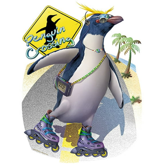 Penguin Crossing Novelty Sign | Indoor/Outdoor | Funny Home Décor for Garages, Living Rooms, Bedroom, Offices | SignMission personalized gift Wall Plaque Decoration