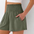 thumbnail image 4 of Womens Shorts Casual Lightweight Flowy Elastic Waist Beach Shorts with Pockets Summer Clothes, 4 of 4