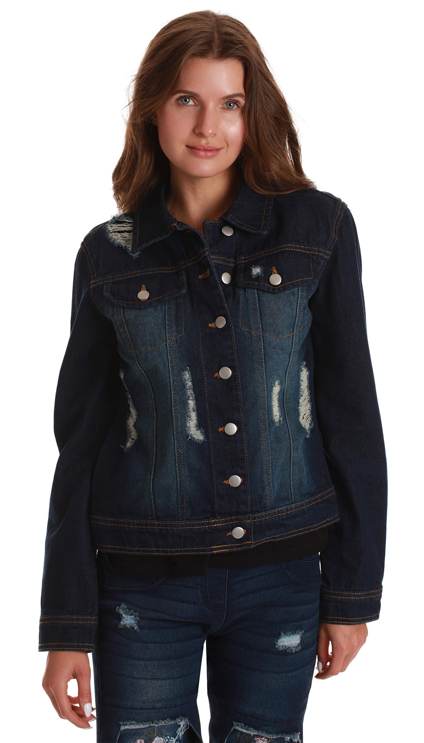 Just Love Denim Jackets for Women 6879-LTDEN-XXXL (Dark Denim, Large) - image 3 of 3