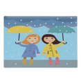 thumbnail image 1 of Umbrella Girl Cutting Board, Cartoon Design of 2 Little Females Standing Under the Rain, Decorative Tempered Glass Cutting and Serving Board, in 3 Sizes, by Ambesonne, 1 of 2
