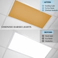 thumbnail image 4 of Pure Turmeric Fluorescent Light Covers, Simple Solid Color Magnetic Light Covers for Ceiling Lights, Fluorescent Ceiling Shade Filters for Classroom Bedroom Office 4x2Ft x 2PCS, 4 of 8