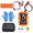 orange, variant on Universal Fuel Injector Tester and Cleaner Tool Kit, DIY Cleaning Tool Kit with 8 Size Cleaning Adapters, 8 Pulse Modes, 4 Wires Dual Channel,12V/5V Output