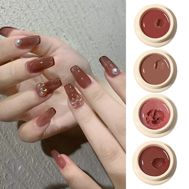 YX STORE 5ml Nail Polish Gel Quick Drying Long Lasting Solid Color Clear Nail Varnish Mousse Solid UV Gel for Manicure YX STORE 5ml Nail Polish Gel Quick Drying Long Lasting Solid Color Clear Nail Varnish Mousse Solid UV Gel for Manicure