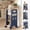 Blue, variant on Keaibuding 4-in-1 Multi-functional Montessori Toddler Tower with Slide & Chalkboard, 3-Level Adjustable Wooden Learning Tower, Kitchen Step Stool for Kids & Highchair with Safety Board