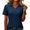 Blue, variant on Women's Cactus Graphic Tee Crew Neck Short Sleeve Regular Fit Casual Lightweight Summer Top