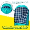 thumbnail image 3 of Bessport Saco De Dormir Invierno | Forro de franela 18 ℉ - 32 ℉ Extremo 3-4 estaciones Clima cálido y fresco Sacos de dormir para adultos Grandes | Ligero, resistente al agua para acampar, hacer mochi, 3 of 5