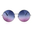 thumbnail image 2 of Classic Oversize Joplin Style Hippie Round Circle Lens Sunglasses Silver Blue Purple, 2 of 3