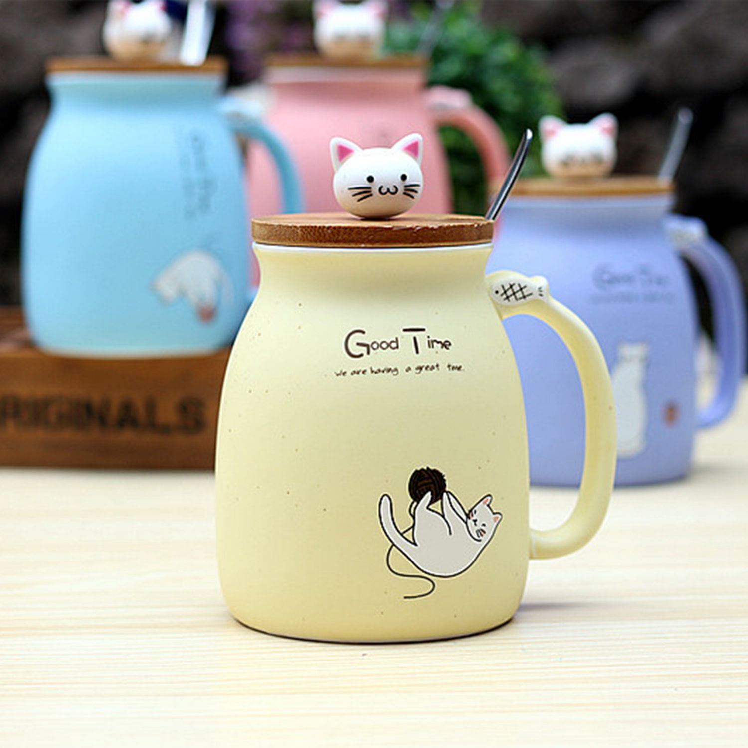 sesame cat heat resistant cup