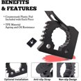 thumbnail image 3 of ABCISI Shovel Holder Clamp Kit, Truck Bed Molle Panel Mount, Shovel Mount for Roof Rack, Quick Release Clamps Off Road UTV Utility Trailer Accessories Fits 1-1/7" to 1-3/7" Diameter Tools (6 Pack), 3 of 14
