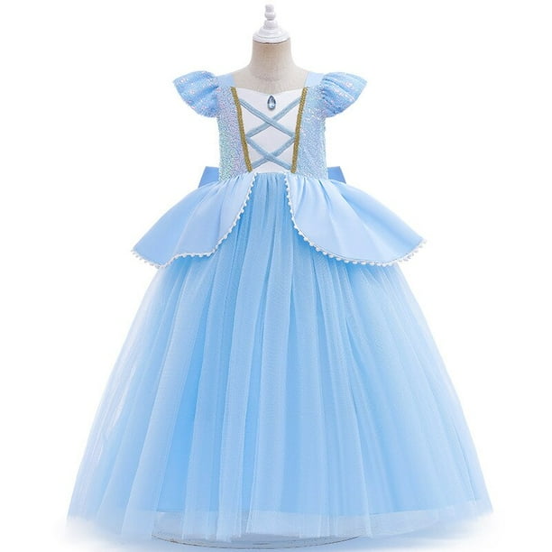 Vestido de princesa de hadas, disfraz de cenicienta, disfraz de cumpleaños, vestidos para niñas pequeñas, traje de encanto, vestido de fantasía para carnaval Fivean unisex