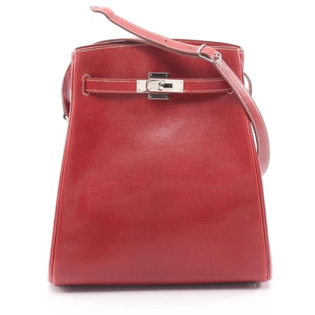 Pre-Owned Hermes Kelly Sport MM Rouge Moyen Shoulder Bag/Handbag Courchevel Leather Women s ...