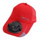 thumbnail image 1 of Sombrero de sol, sombrero de pesca, sombrero para exteriores, gorra versátil con ventilador solar para viajes, navegación y playa. Rojo 300MA, 1 of 9