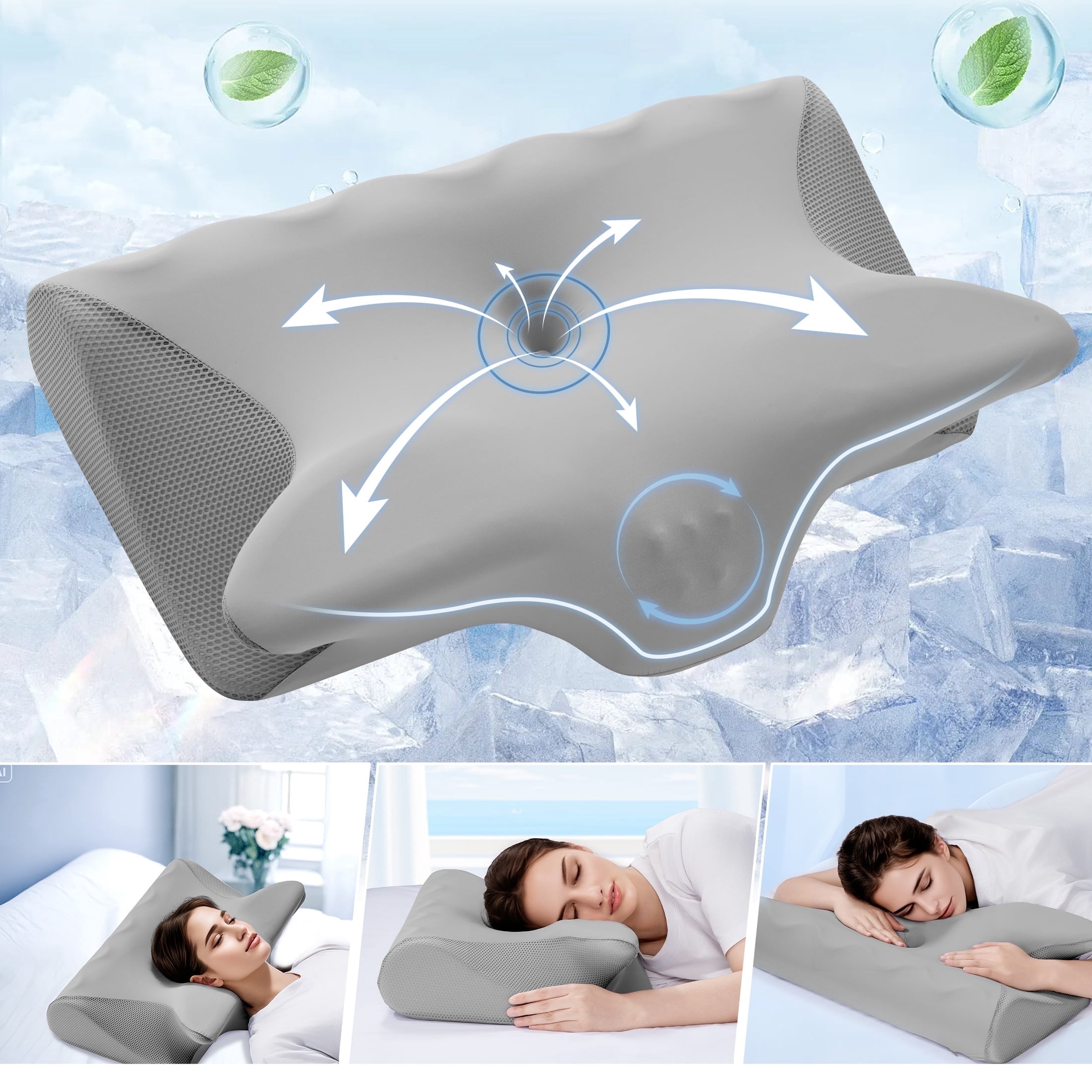 Vccoem Cervical Memory Foam Pillow with Contour Support photo 1