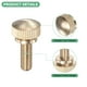 thumbnail image 4 of Uxcell 6-Pack Tornillos de Mariposa Estriados, M6x16mm Perillas de Cabeza Plana de Latón con Sujetador de Hombro, 4 of 6
