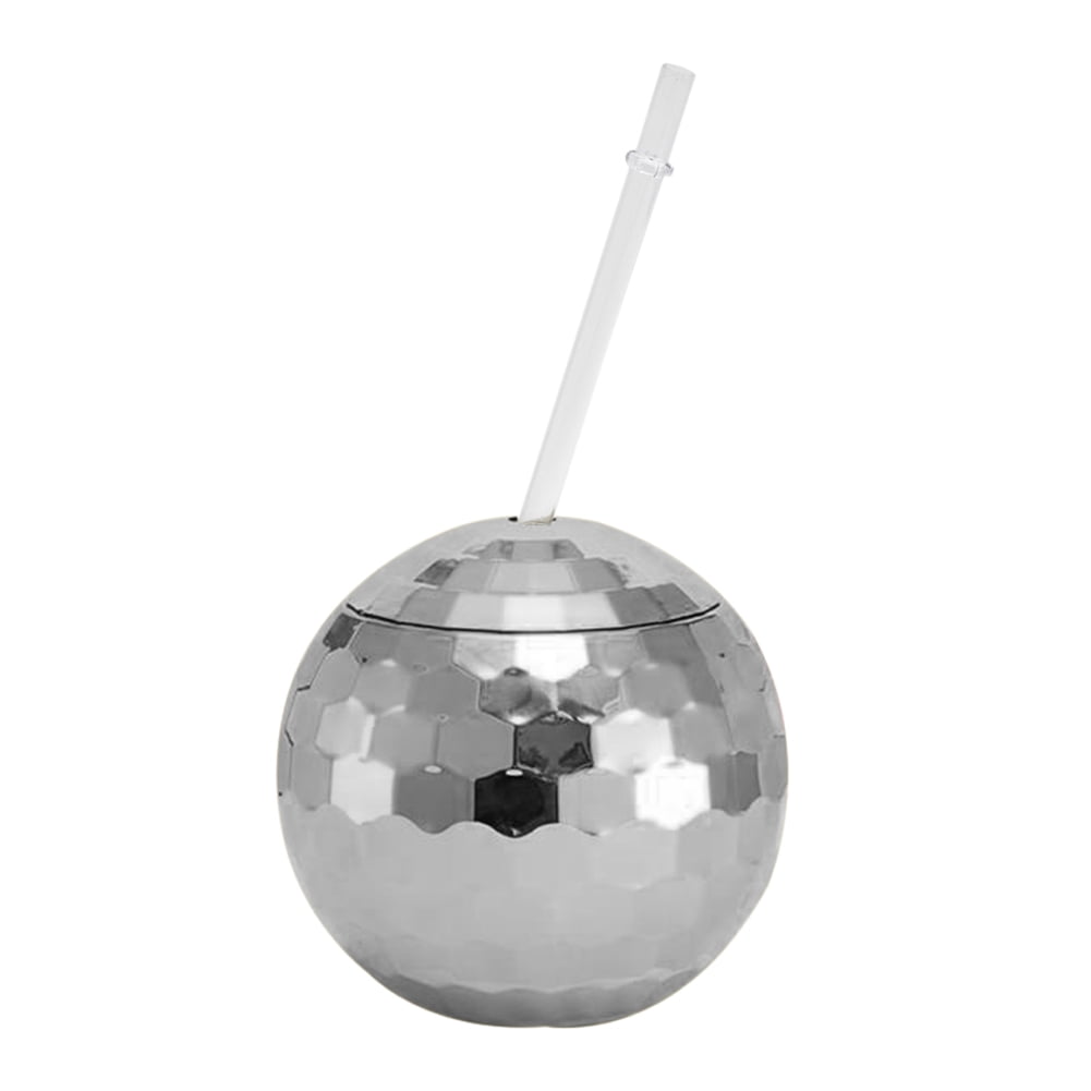 TBOLINE 600ml Disco Ball Cup Party Straw Wine Glass Mug ,pack