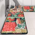 thumbnail image 2 of Kitchen Rugs Sets Of 2,Pioneer Flower Floral Print Pattern Anti Fatigue Kitchen Mat Rugs Non Slip Washable,Decorative Kitchen Floor Mats for Kitchen,Sink,Laundry,17"x47"+17"x47", 2 of 5