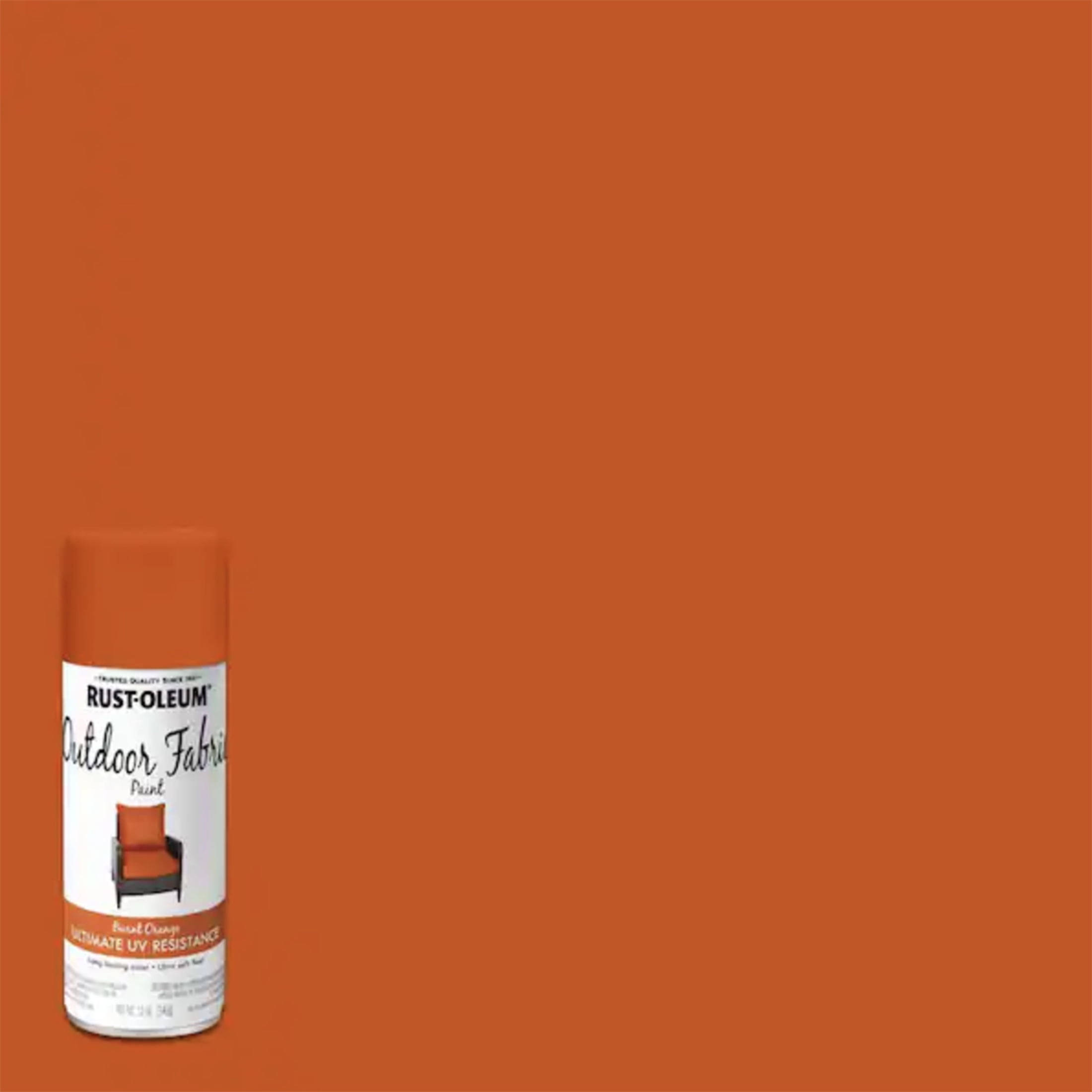 (2 pack) 6 Pack, Burnt Orange, Rust-Oleum Specialty Outdoor Fabric Matte Spray Paint- 352122, 12 oz.
