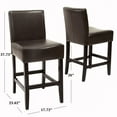 thumbnail image 4 of Tabourets de bar Whitney en Simili Cuir Marron (Set de 2), 4 of 6