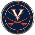 thumbnail image 2 of Wincraft 1094328006 Virginia Cavaliers Round Wall Style Chrome Clock, 2 of 2