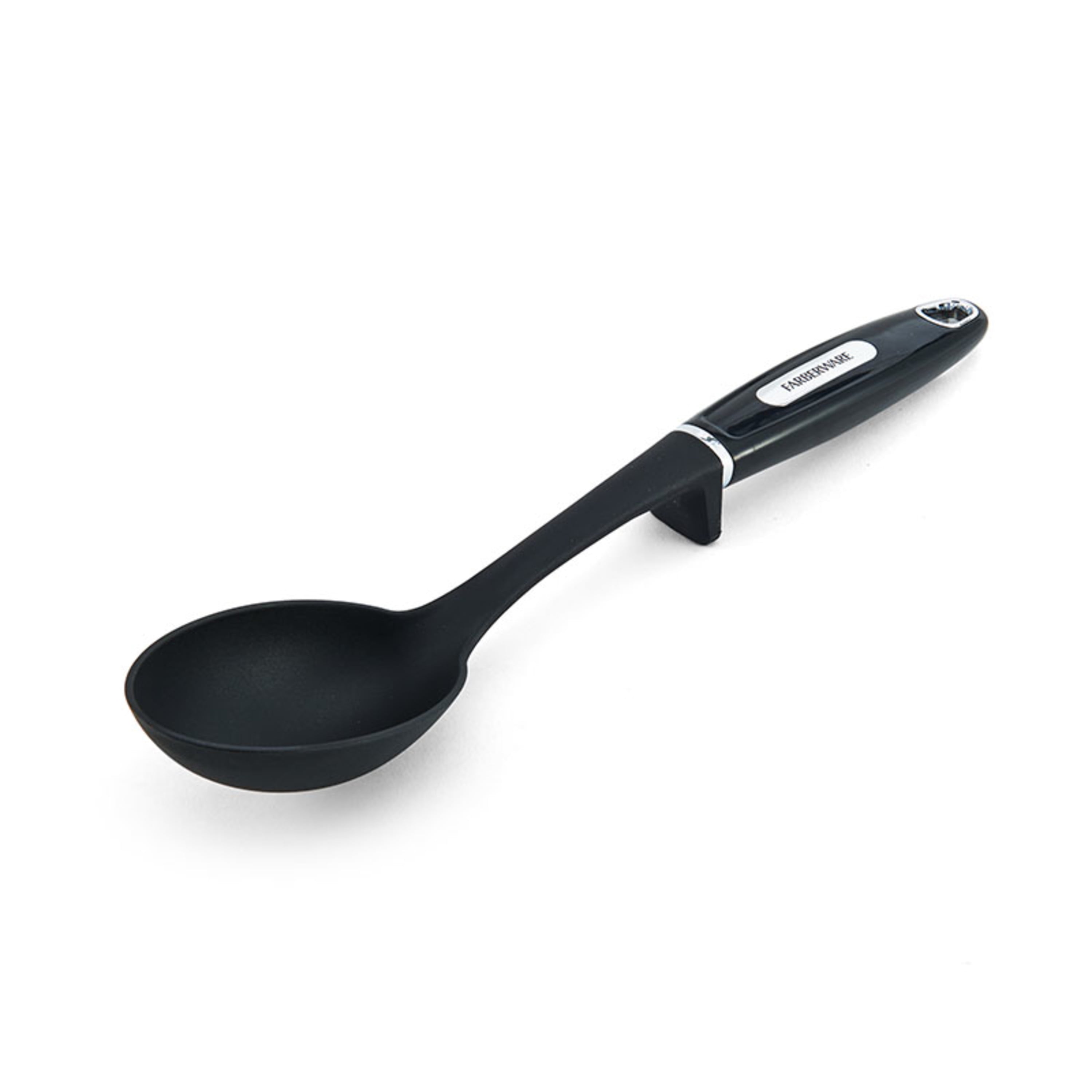  Farberware Professional Soft Handled Slotted Straining Spoon  with Perforations Heavy-Duty Heat Resistant Nylon Safe for Non-stick  Cookware, 13-Inch, Black: Home & Kitchen