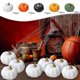 thumbnail image 1 of Adornos de Calabaza de Halloween con Ambiente Festivo, Decoración de Escena, Adornos de Calabaza Naranja, Negro, Blanco y Verde, 1 of 6