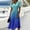 Light Blue, variant on Women's Gradient Ombre V-Neck Midi Dress - Short Sleeve Ruched Waist A-Line Dress - Flowy Color-Fading Summer Dress for Beach Vacations and Everyday Casual WearLight Blue M