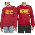 thumbnail image 2 of Wild Bobby, The Best Hubby in the Galaxy The Best Wifey in the Universe, Matching Couples Crewneck Sweater, Red, Mens S-Womens 3XL, 2 of 3