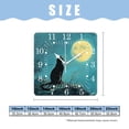 thumbnail image 2 of 10 Inch Wall Clock Battery Operated Square Clock for Office, Kitchen, Outdoor, Living Room,Black Cat Starry Night Dark Stunning, 2 of 4
