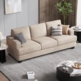 thumbnail image 6 of BLAZANT 89" Sofa Couch, 3 Seater Sofa with Suppleness Armrests, Corduroy Fabric Deep Seat Sofa with Upholstered Cushion& Backrests, Modern Comfy Couch for Living Room Apartment Office, 6 of 14