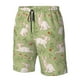 thumbnail image 4 of Balery Cute Rabbit And Flower Traje de Baño Estilo Hawaiano para Hombre, Shorts de Secado Rápido con Bolsillos-Small, 4 of 6