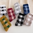 thumbnail image 3 of Dalrosia Super Soft Buffalo Plaid Fuzzy Socks Gifts for Women Girls Cozy Warm Thick Fluffy Cute Plush Socks, 3 of 5
