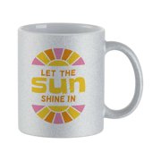 Craft Express Sublimation Printing Ceramic Mug - 11 oz, Gold Ombre Glitter, Pkg of 6