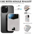 thumbnail image 2 of Compatible with Magsafe 2 in 1 Detachable for iPhone 15 Wallet Case with Card Holder Women Men, Magnetic PU Leather RFID Blocking Flip Kickstand Credit Slots,for iPhone 15, Gray, 2 of 11