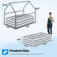 thumbnail image 3 of Quictent 49(L)x32(W)x39(H) inch Raised Garden Bed with Greenhouse Extra-Thick Galvanized Steel Dual Use (Green), 3 of 7
