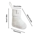 thumbnail image 3 of Xihbxyly Media Navideña con Letras Bordadas Personalizadas, Elegante Diseño de Seda Blanca Brillante, Ideal para Decorar El Árbol o La Repisa de La Chimenea, Ideal Como Regalo Navideño, 23 Cm de Larg, 3 of 6