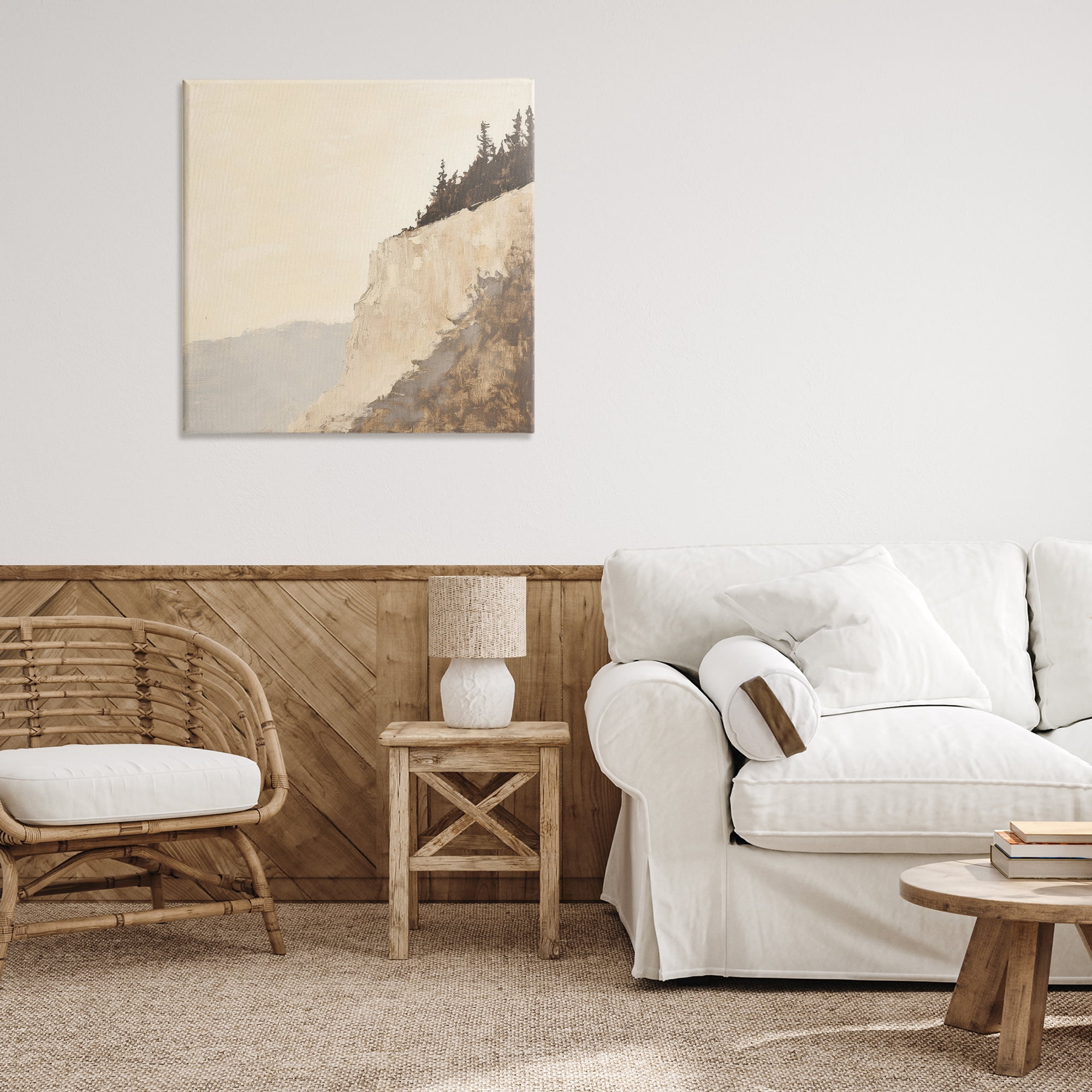 Stupell Industries Serene Cliffside Vista Canvas Wall Art, design by Petal Prints Design